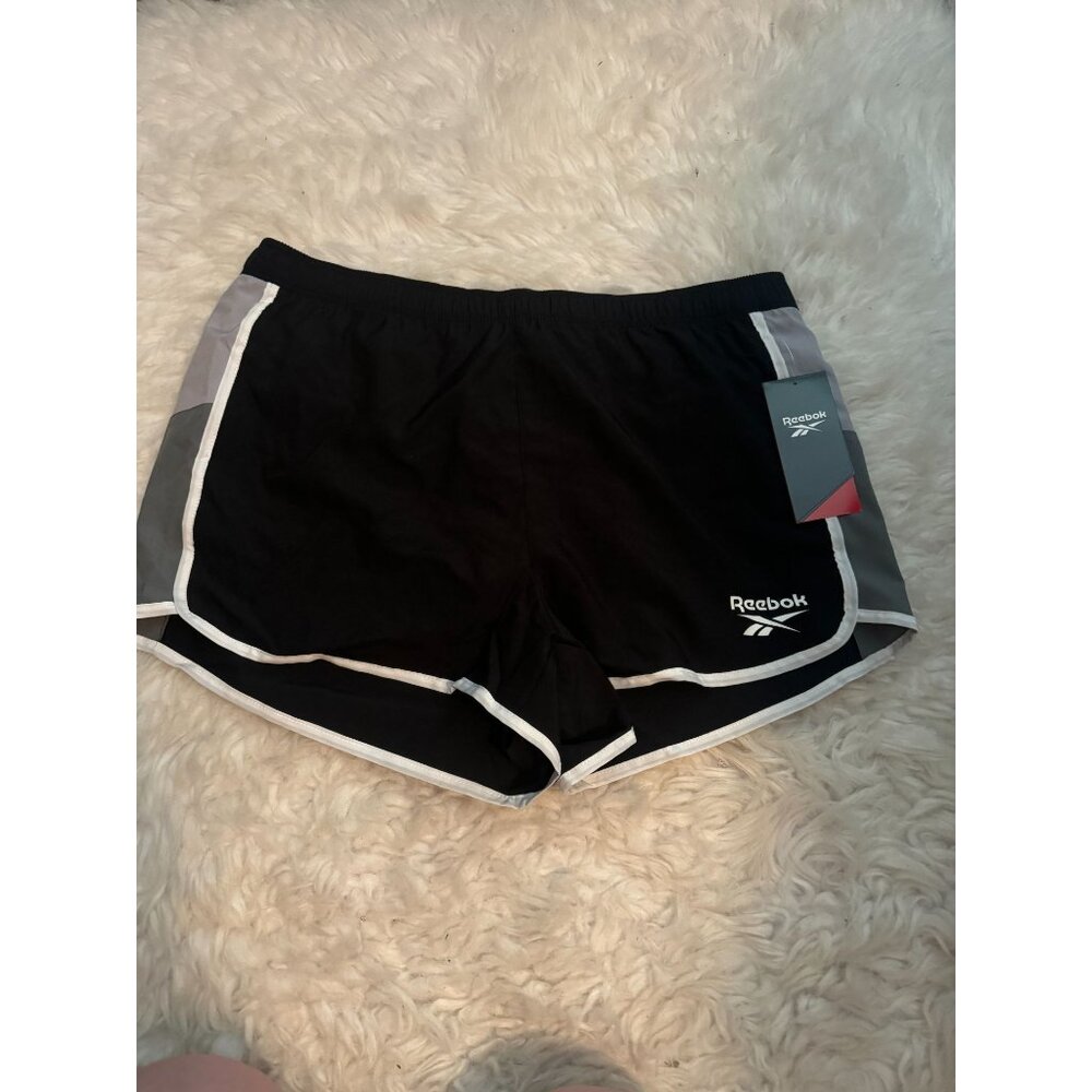NWT Womens Reebok Athletic Racer Heritage Shorts L